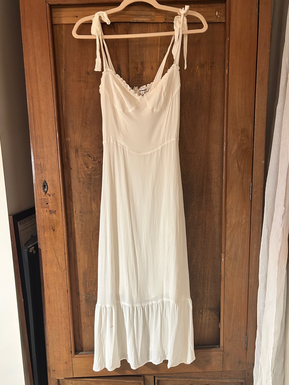 Reformation Women's Nikita Midi Dress in Ivory White